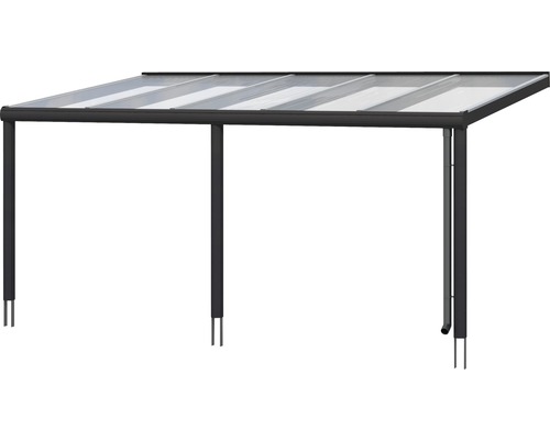Terrassenüberdachung mit Polycarbonatplatten und Aluminiumrahmen