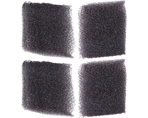 Vier schwarze Filterschwämme
