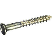 Holzschraube Linsensenkkopf m. Schlitz DIN 95 3,5x16 mm Messing verchromt, 200 Stück