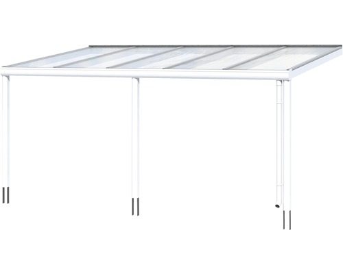 Freistehendes Carport mit durchsichtigem Dach