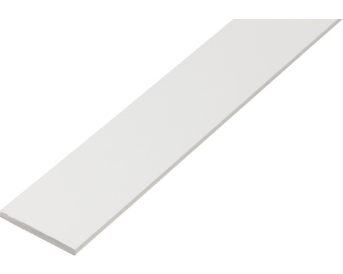 Flachstange PVC weiß, 25x2 mm, 2,6 m