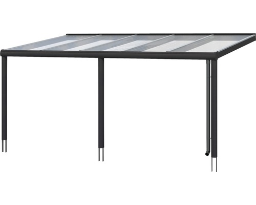 Freistehende Terrassenüberdachung mit Entwässerungssystem