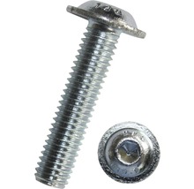Halbrundkopfschraube m. Innensechskant ISO 7380-2 M4x8 mm galv. verzinkt getempert, 500 Stück