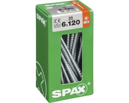 Spax Universalschrauben, 6x120 mm, 25 Stück, im Karton