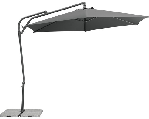 Freiarm-Sonnenschirm mit Betonsockel für den Außenbereich