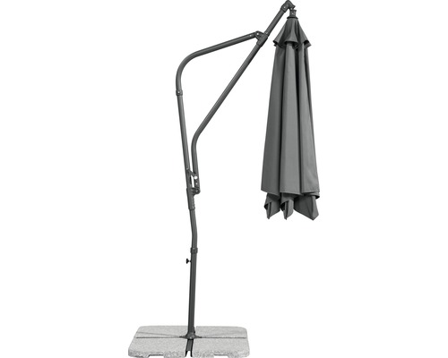 Freiarm-Sonnenschirm mit Steinfuß für den Außenbereich