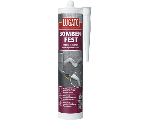 Lugato Bombenfest Montagekleber/Dichtstoff weiss 480 g