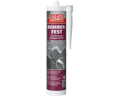 Lugato Bombenfest Montagekleber/Dichtstoff grau 480 g