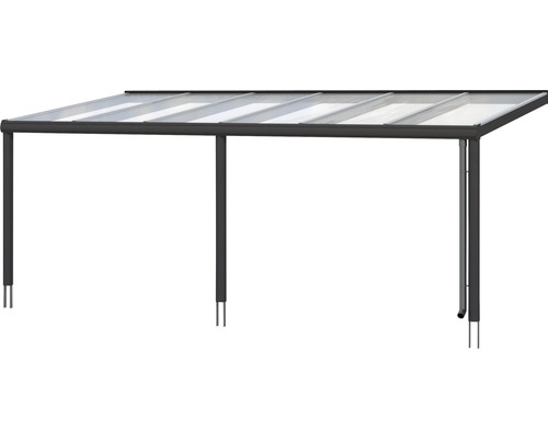 Freistehendes Terrassendach aus Aluminium mit transparenter Überdachung