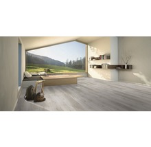 Vinylboden Eiche grau geweißt Landhausdiele Klickverbindung 1209 x 219 x 4,3 mm