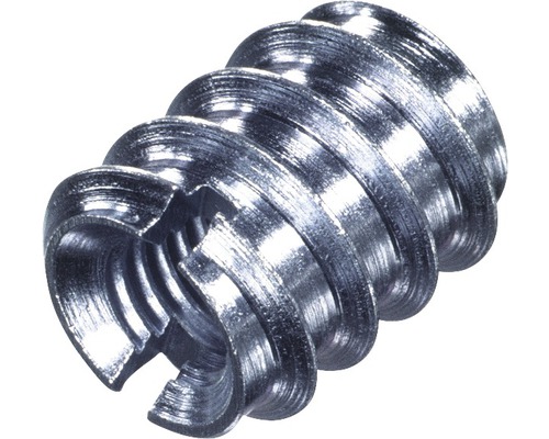 Einschraubmutter DIN 7965 10x16x18 mm, galv. verzinkt Gewindeeinsatz aus Metall