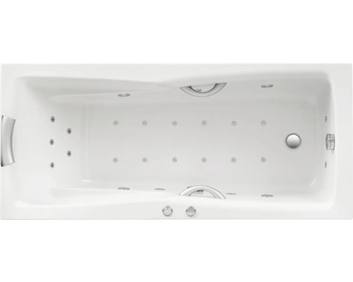Einbau Whirlpool Rechteckbadewanne Körperformbadewanne OTTOFOND Lusaka 90 x 190 cm weiß glänzend 69906
