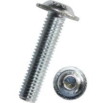 Halbrundkopfschraube m. Innensechskant ISO 7380-2 M3x16 mm galv. verzinkt getempert, 500 Stück
