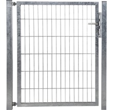 Metallzauntor mit Maschendrahtfüllung