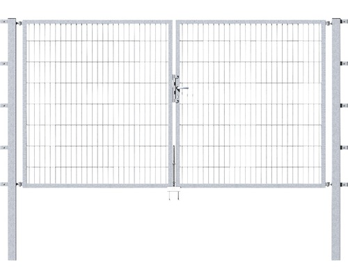 Stabgitter-Doppeltor ALBERTS Flexo 300 x 120 cm inkl. Pfosten 8 x 8 cm feuerverzinkt