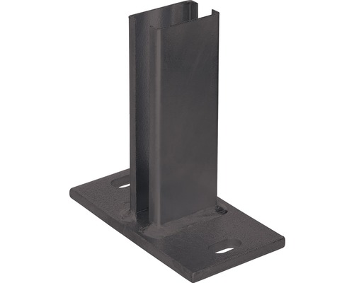 Pfostenträger für Doppelstabmatten-Zaunpfosten, 60 x 40 mm, anthrazit Metallpfostenhalterung zur Befestigung von Pfosten