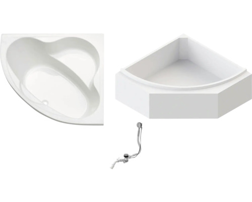 Badewannen Set OTTOFOND Samba 140 x 140 cm weiß glänzend | HORNBACH | Möbelfüße