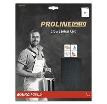 Agera Tools Schleifpapier, Körnung P240, Größe 230 x 280 Millimeter, Dreierpackung