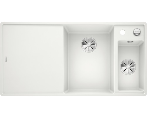 Spüle Blanco Axia III 6 S-F 990 x 500 mm weiß 523486 1 Spülbecken Becken rechts Flächenbündig Mit Tropffläche Mit Restebecken