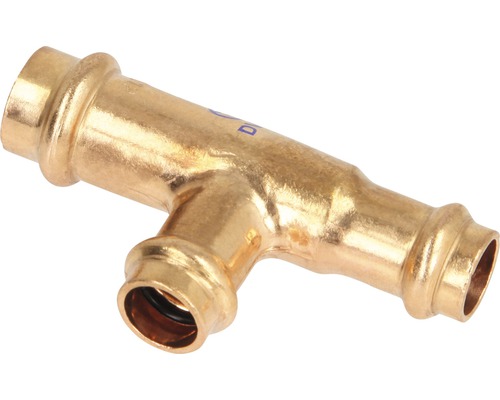 Viega Profipress Pressfitting mit SC-Contur T-Stück 18x15x15mm 291921 Pressfitting T-Stück aus Messing für Sanitäranwendungen