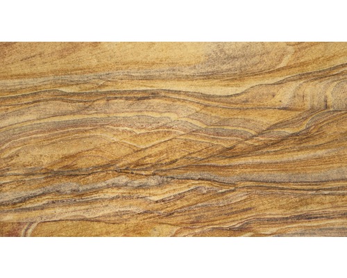 Nahaufnahme einer Sandsteinplatte mit Schichtstruktur