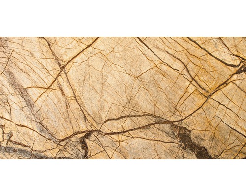 Echtstein Marmor SlateLite hauchdünn 1,5 mm Rainforest brown 61x122 cm Nahaufnahme einer Steinplatte mit Maserung