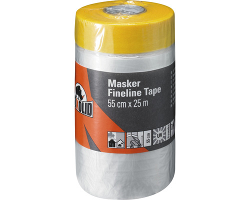Kombi-Mask Abdeckfolie und Abdeckband K 10 55 cm x 25 m Abdeckband Fineline Tape, 55 cm x 25 m, verpackt
