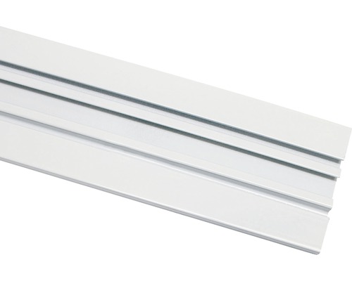 weiß 150 Aluminium-Vorhangschiene cm | 2-läufig HORNBACH
