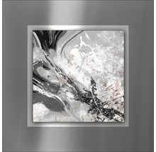 Abstraktes Gemälde im Metallrahmen