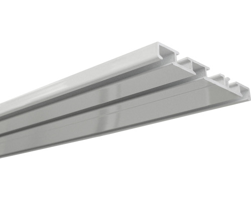 Aluminium-Vorhangschiene weiß 3-läufig 150 cm Kunststoff-Profilleiste