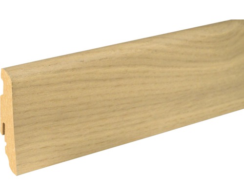 SKANDOR Sockelleiste Eiche weiß FLEI262 SU60L 19 x 58 x 2400 mm Sockelleiste aus Holz
