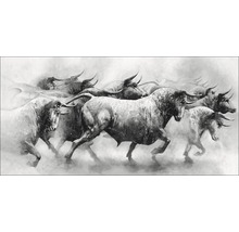 Gemälde einer Herde von Stieren