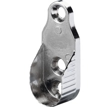 Schrankrohrlager Ø 15/30 mm für ovale Schrankrohre, vernickelt, 2 Stück
