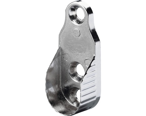 Schrankrohrlager Ø 15/30 mm für ovale Schrankrohre, vernickelt, 2 Stück Kleiderstangenhalterung aus Metall zur Wandmontage