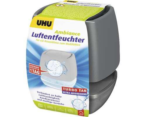 UHU airmax Luftentfeuchter Ambiance anthrazit 100 g Uhu Ambiance Raumentfeuchter zur Regulierung der Raumluftfeuchtigkeit