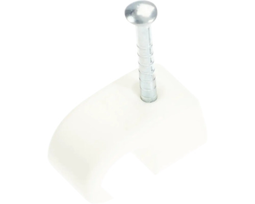 OBO Haft-Clip 7-12 mm L25 reinweiß 100 Stück 2228422L25RWS Kabelklemme mit Nagel zur Kabelbefestigung