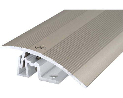 Anpassungsprofil PS 400 Alu edelstahl matt 50x900mm Aluminium-Übergangsprofil mit Schrauben zur Bodenmontage