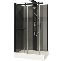 Komplettdusche SCHULTE Korsika Express Plus 80 x 120 x 220 cm schwarz