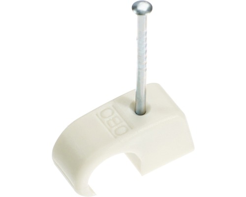OBO Haft-Clip 10-14 mm L40 grau 100 Stück 2228858L40GR Nagelklemme zur Kabelbefestigung