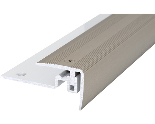 Treppenkantenprofil Alu PS 400 edelstahl matt 30x25x2500mm Aluminium Treppenkantenprofil mit Schraube