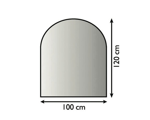 Funkenschutzplatte Lienbacher Segmentbogen 100x120 cm anthrazit