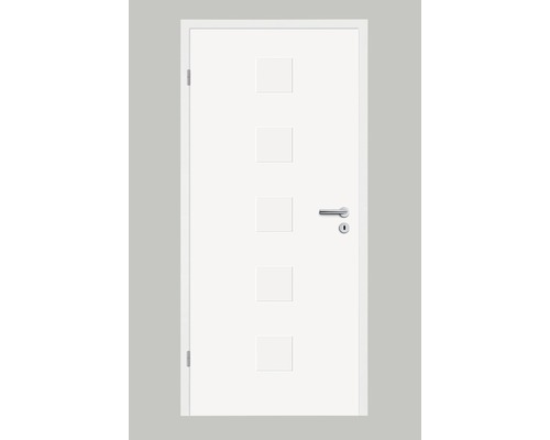 Zimmertür Pertura Linum 03 Weißlack (ähnlich RAL 9010) 86,0x198,5 cm Links