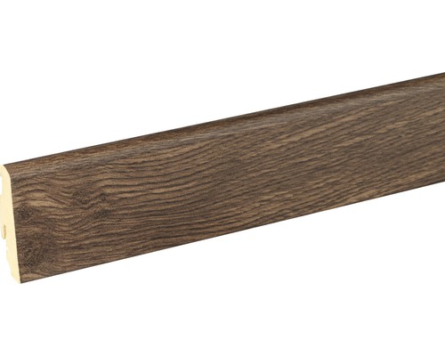 SKANDOR Sockelleiste Räuchereiche FU60L 19 x 58 x 2400 mm Sockelleiste mit Holzstruktur
