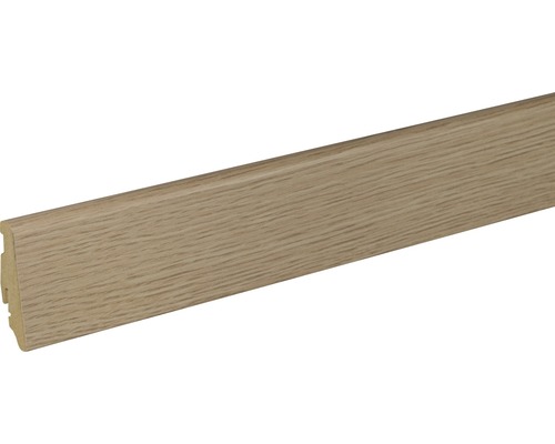 SKANDOR Sockelleiste Eiche beige FU60L 19 x 58 x 2400 mm Fußleiste aus Holz