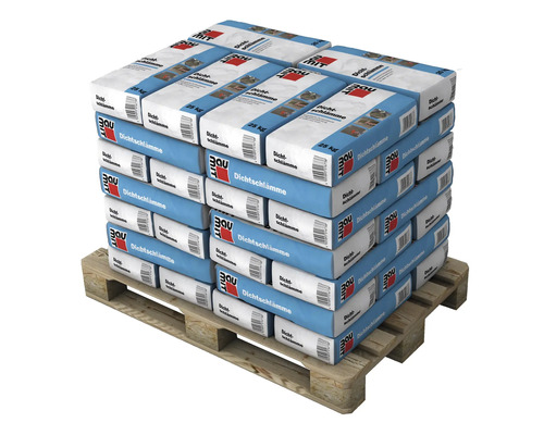 Palette mit Bau Dichtschlämme Säcken, je 25 Kilogramm