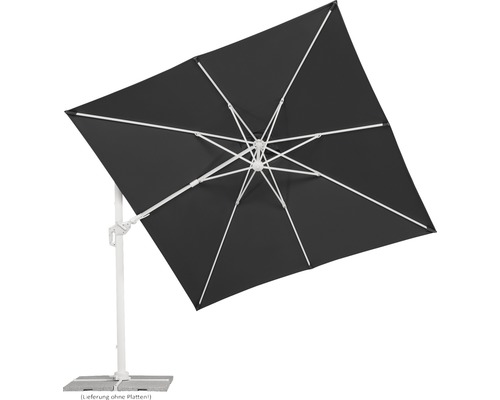 Quadratischer Sonnenschirm mit Fuß