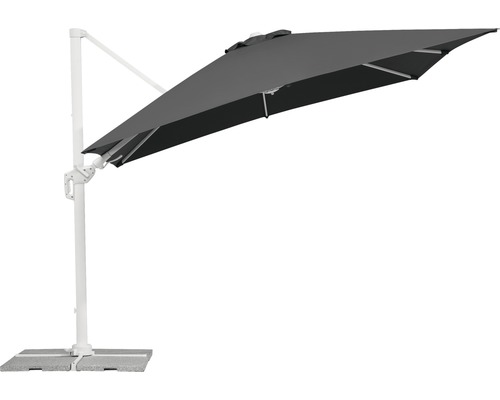 Freiarm-Sonnenschirm mit Sockel für den Garten
