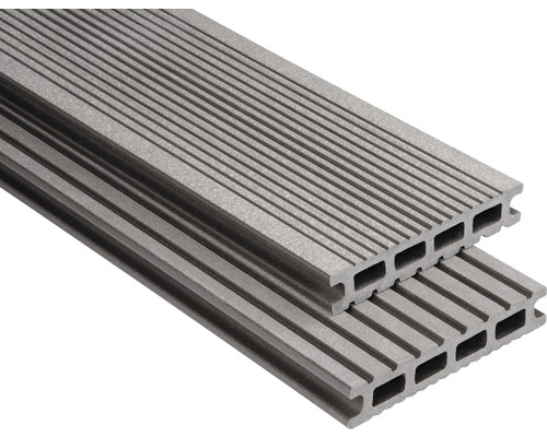 Konsta WPC Terrassendiele Futura graubraun gebürstet 26x145 mm (Meterware ab 1000 mm bis max. 6000 mm)