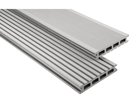 Konsta WPC Terrassendiele Primera grau gebürstet 26x145x5500 mm-0