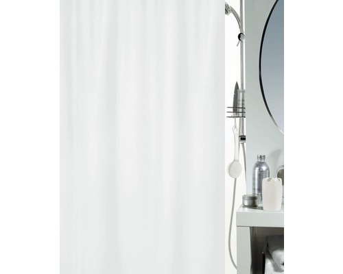 Duschvorhang spirella Altro weiß Textil 120 x 200 cm